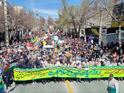خمینی های غیور ، فریاد قدس مظلوم  را به آسمان بردند
