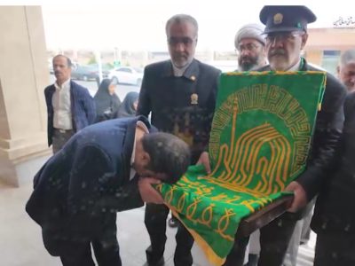 پرچم رضوی در بیمارستان فاطمه الزهرا