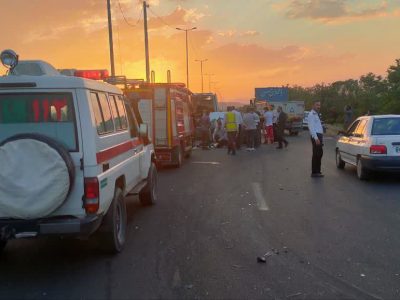 ۶ مصدوم  در تصادف برخورد پژو ۲۰۶ و پراید در محور کیلومتر ۸ خمین_ اراک