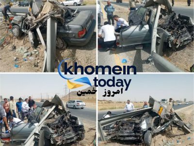 تصادف مرگبار پراید در محور اراک-خمین