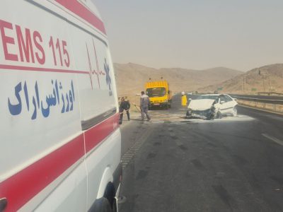 یک مصدوم در تصادف محور خمین – اراک