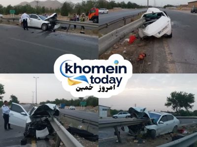 سه کشته و زخمی در برخورد دنا با گاردریل در جاده خمین