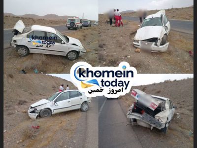 واژگونی خودروی سمند در خمین با یک مصدوم