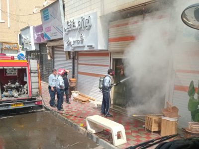 آتش‌سوزی یک واحد تجاری در خمین