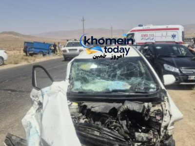 برخورد ۳ خودرو در جاده اراک-خمین ۸ مصدوم بر جای گذاشت