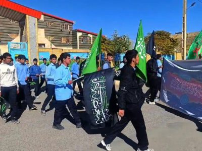 اقامه عزای دانش‌آموزی دهه فاطمیه در دبیرستان اخوان مقیمی