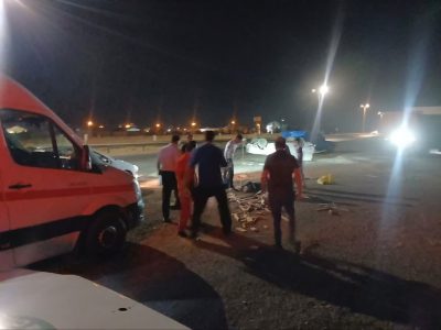 پراید در محور خمین‌اراک چپ کرد