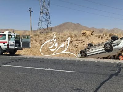 واژگونی پراید در محور خمین-اراک با ۵ مصدوم