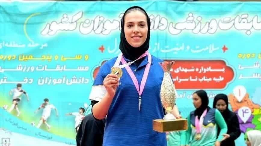 حلما سهرابی قهرمان تنیس روی میز دانش‌آموزان کشور شد